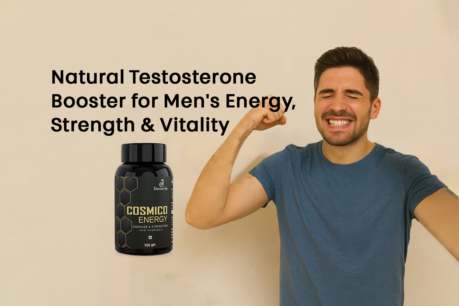 Natural Testosterone Booster for Men's Energy , Strength & Vitality