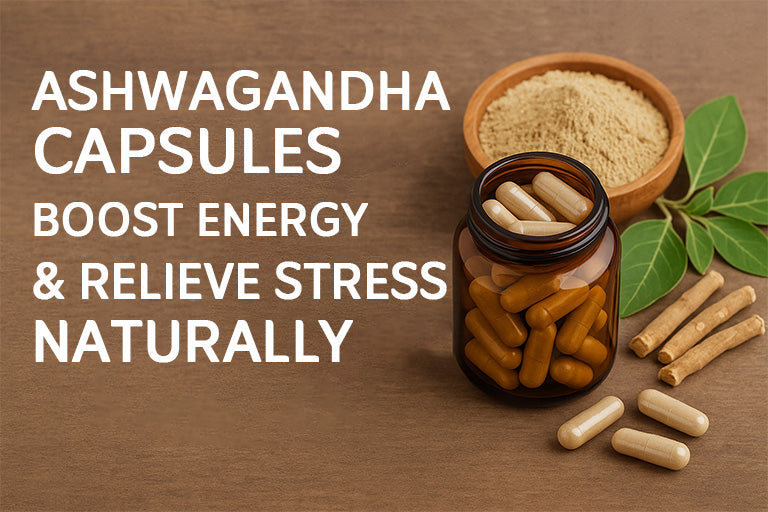 ashwagandha capsules boost energy & relieve stress naturally