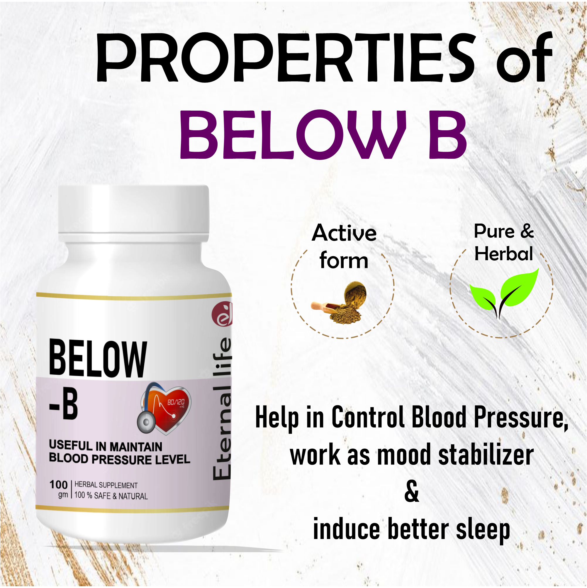 Eternal Life Below-B for Blood Pressure Support & Balance