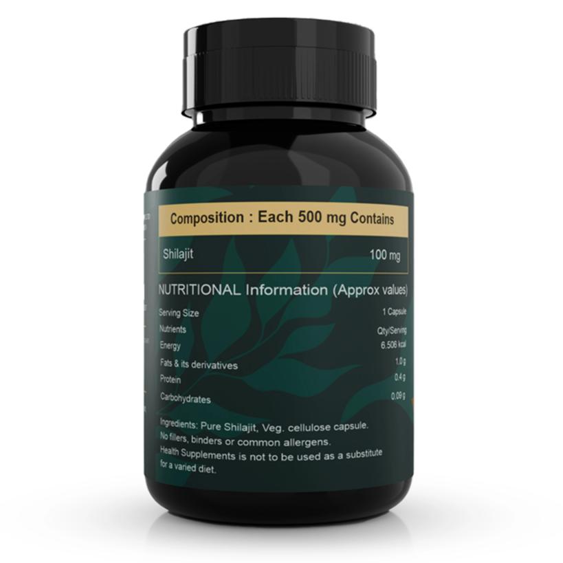Shilajit Capsules – Shilajit Resin For Immune System Boosters (60 capsules)