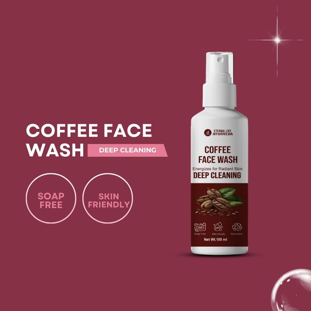 Eternal Life Ayurveda Coffee Face Wash for Clear, Smooth Skin