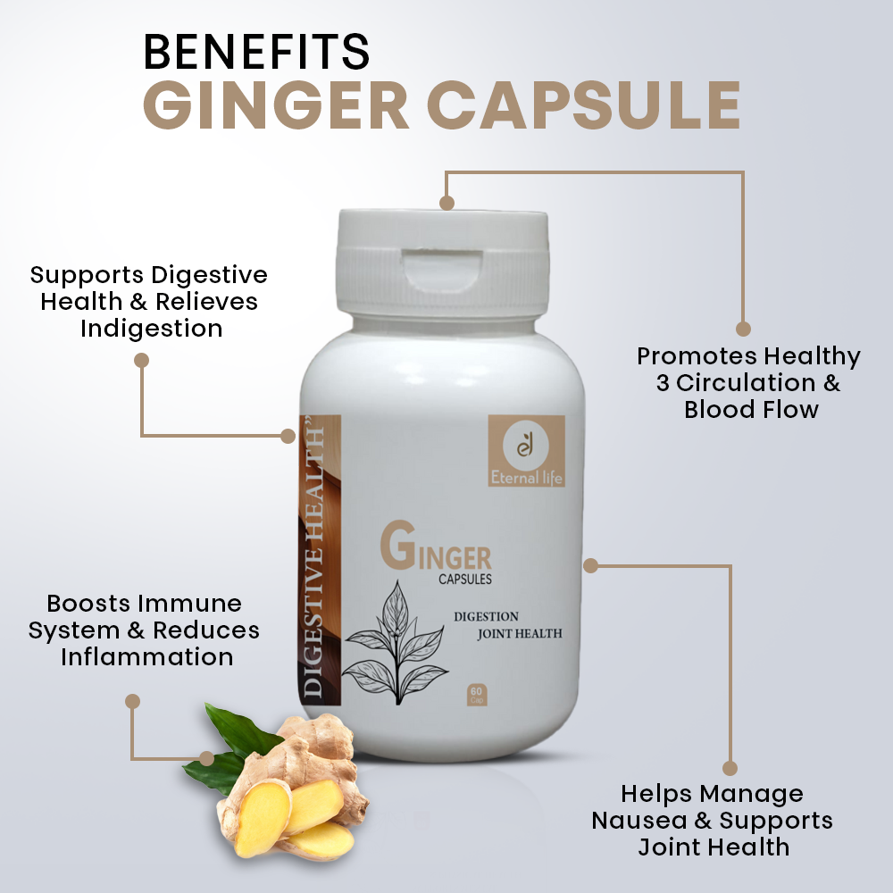 Ginger Capsules - Digestive & Immunity Support