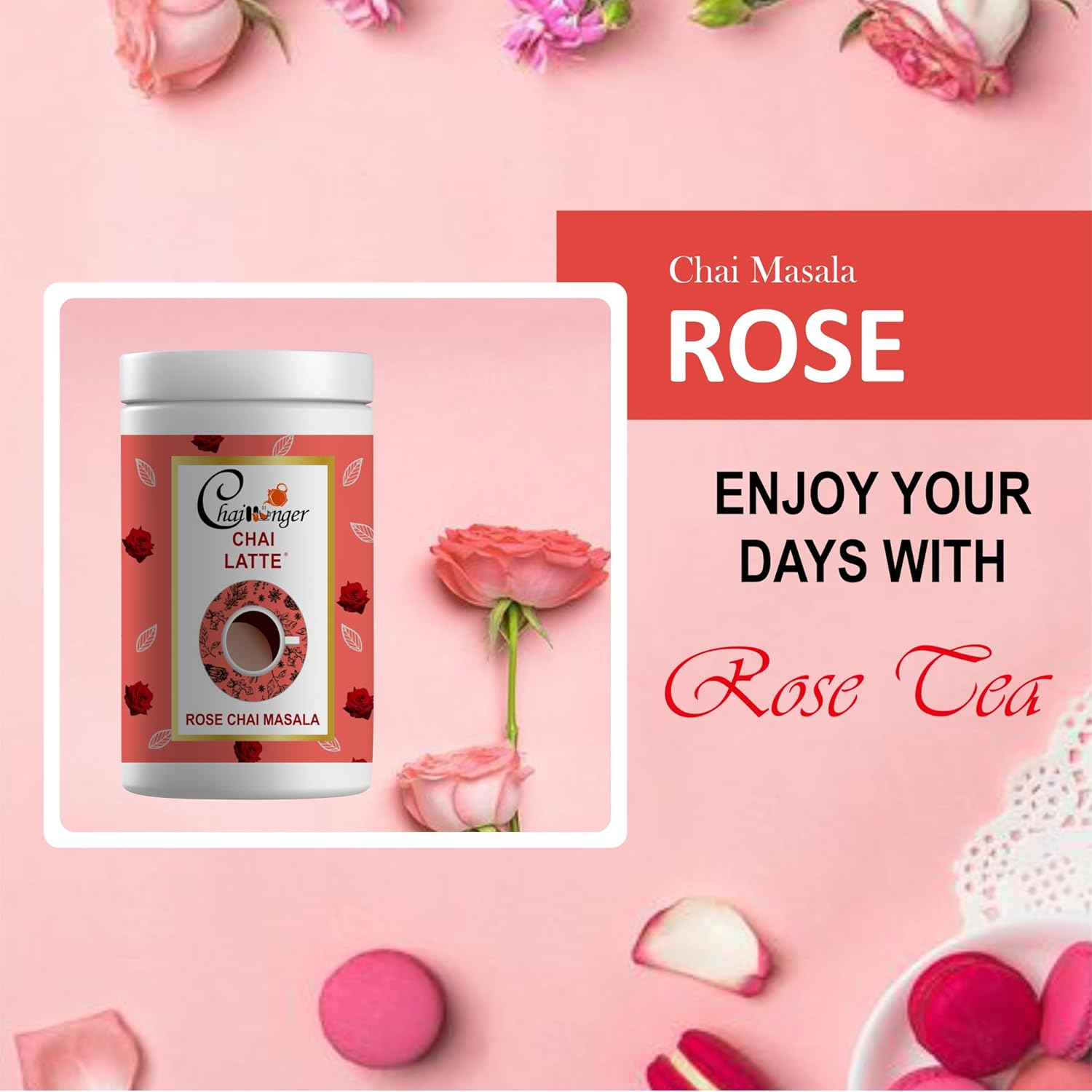 Eternal Life Rose Chai Masala - Ayurvedic Herbal Tea Blend