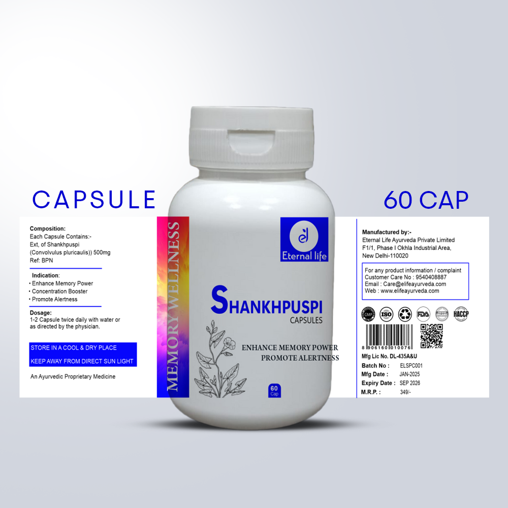 Eternal Life Shankhpushpi Capsules - Mind & Wellness Support