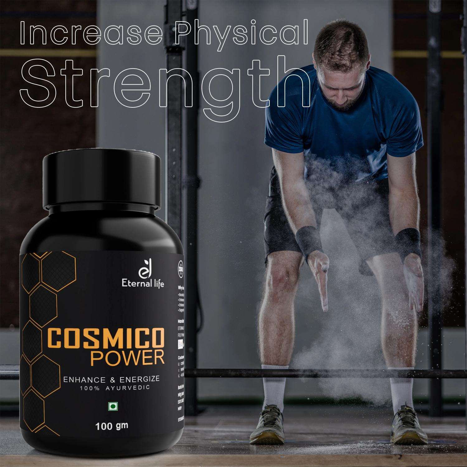 पुरुषों की ऊर्जा और मांसपेशियों की वृद्धि के लिए इटरनल लाइफ कॉस्मिको पावर
