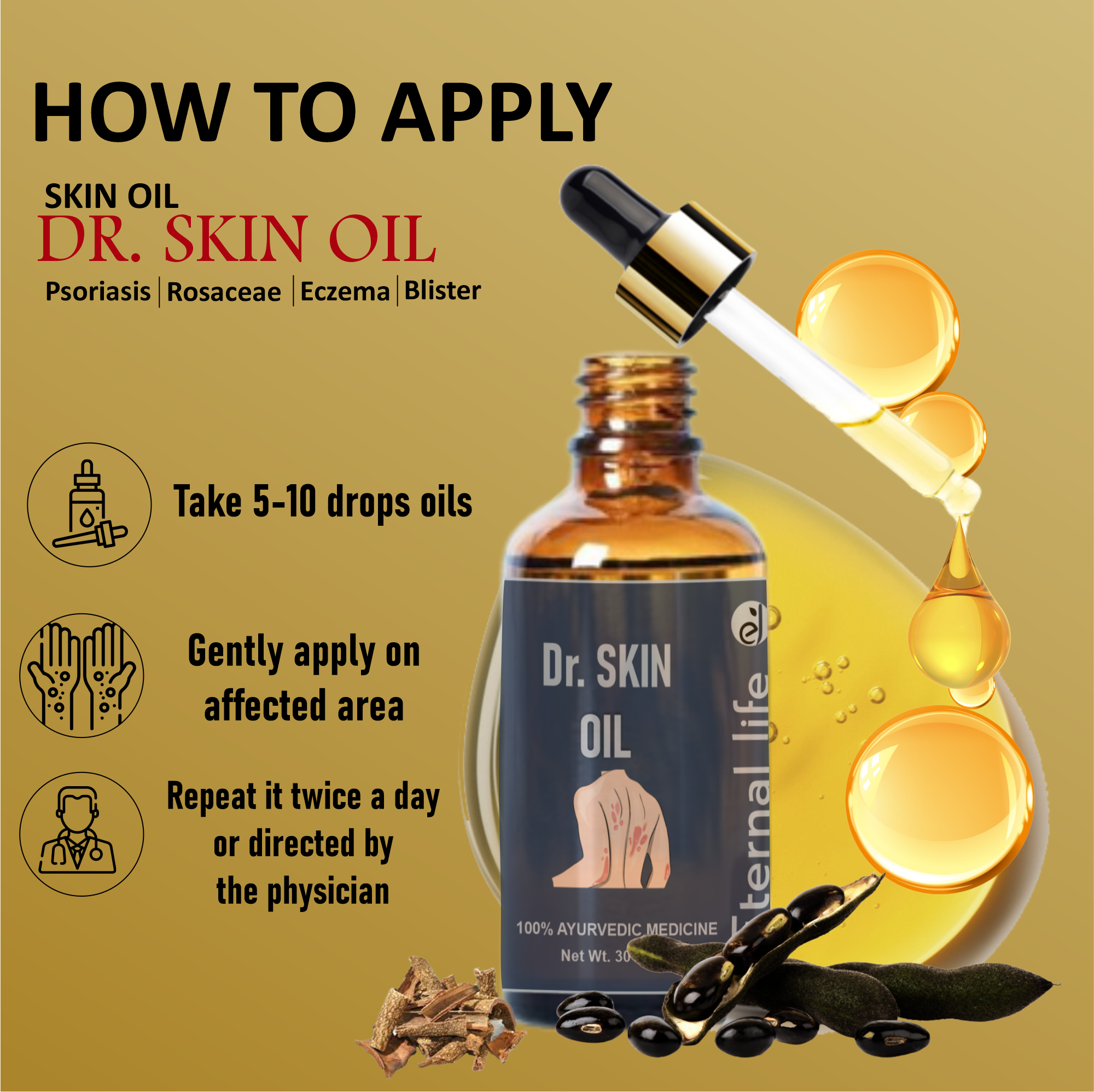 Eternal Life Dr. Skin Oil – Natural Itching & Allergy Relief