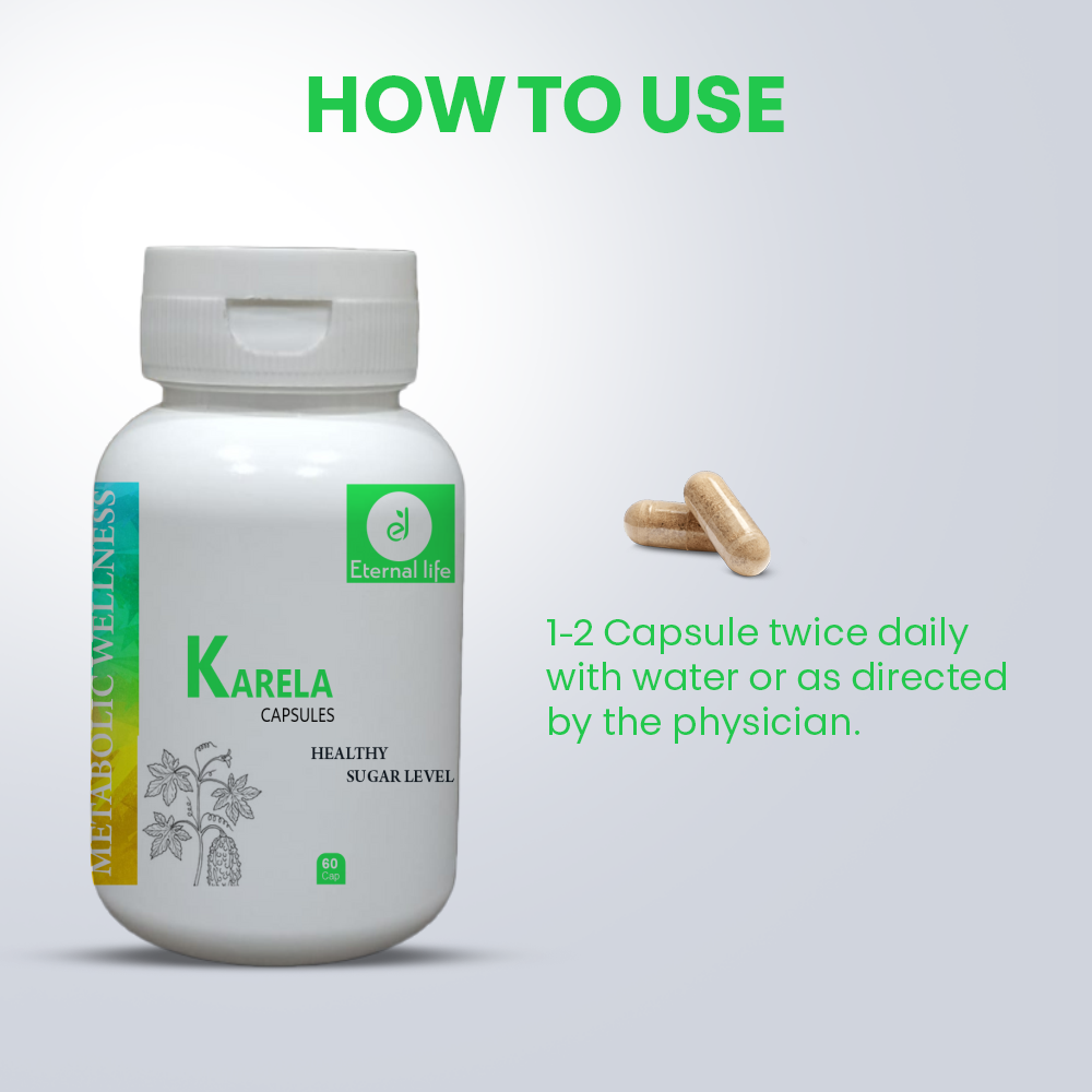 Eternal Life Karela Capsules - Sugar Level Support & Wellness