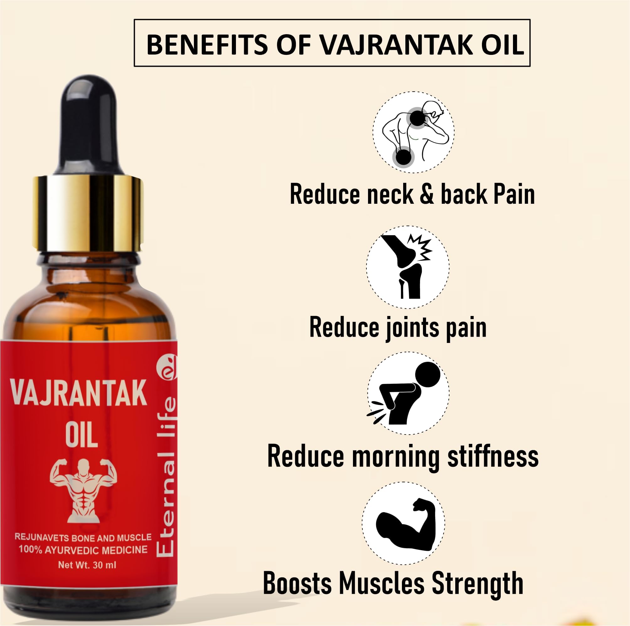 Eternal Life Vajrantak Oil for Joint Pain & Stiffness