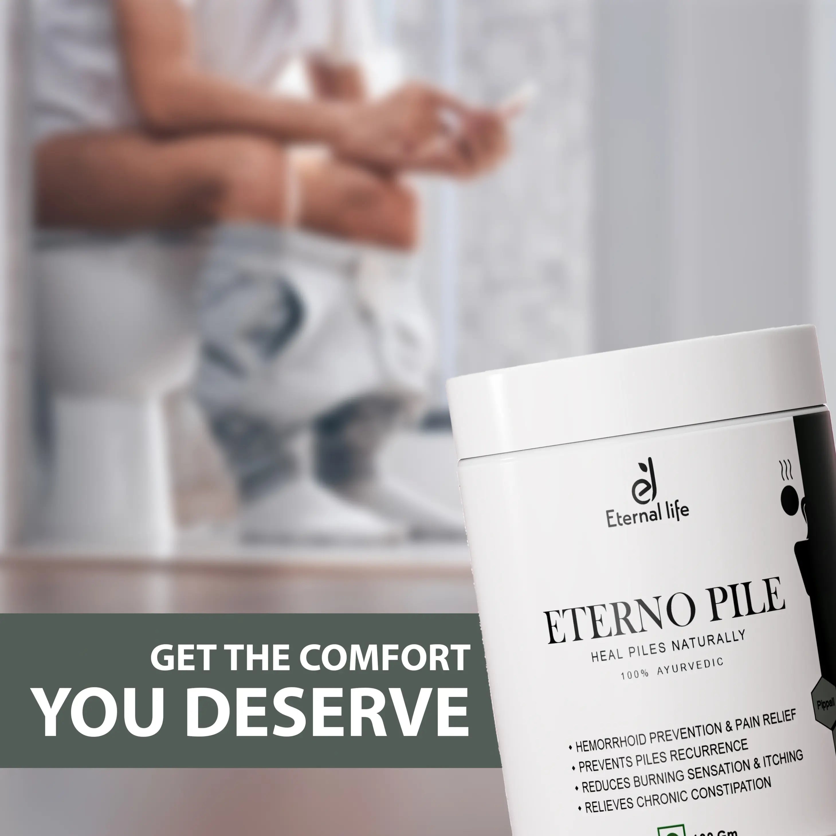 Eterno Pile for Hemorrhoid Prevention and Pain Relief (100 GM)