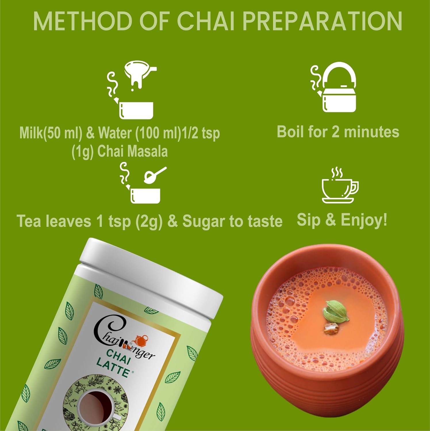 Eternal Life Elaichi Chai Masala for Stress Relief & Relaxation