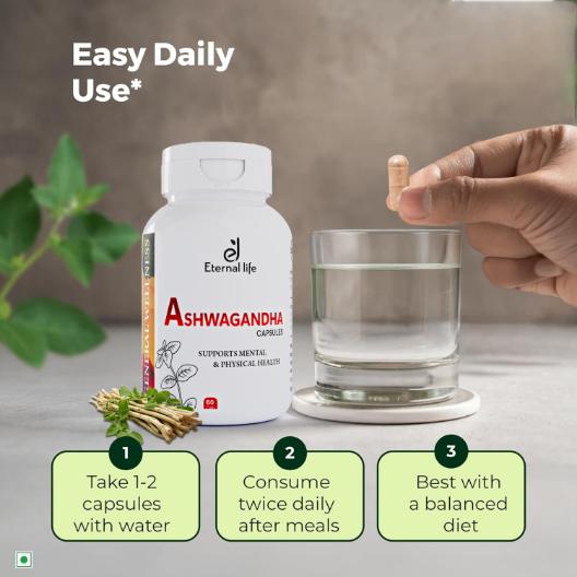 Ashwagandha Capsules - Stress & Energy Support (60 capsules)