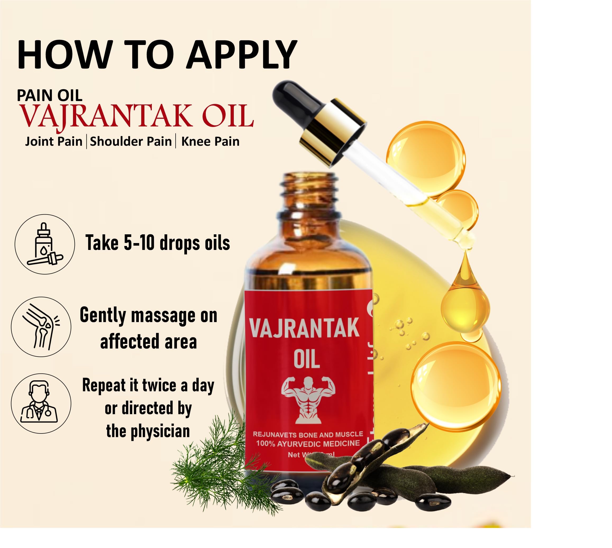 Eternal Life Vajrantak Oil for Joint Pain & Stiffness