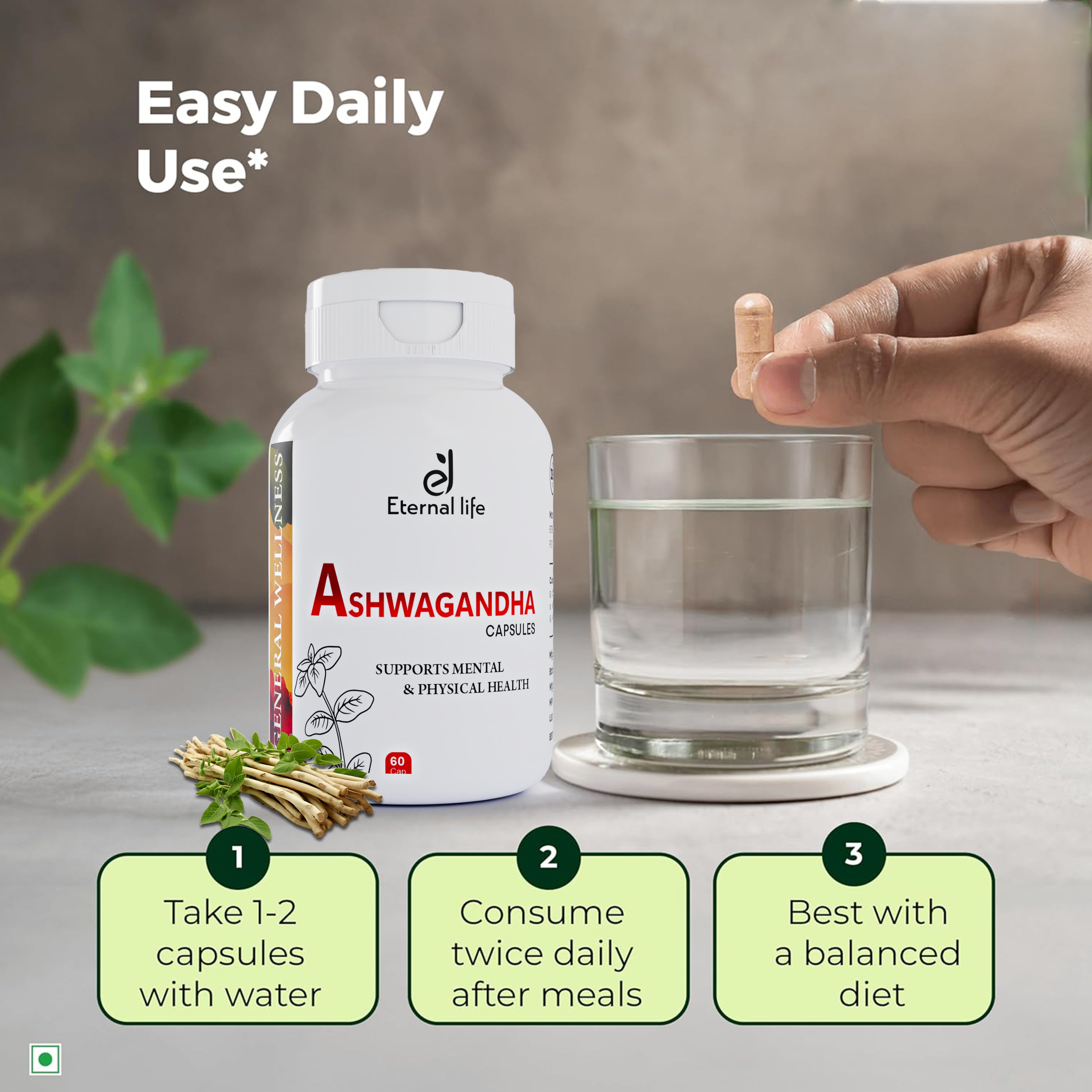 Ashwagandha Capsules - Stress & Energy Support