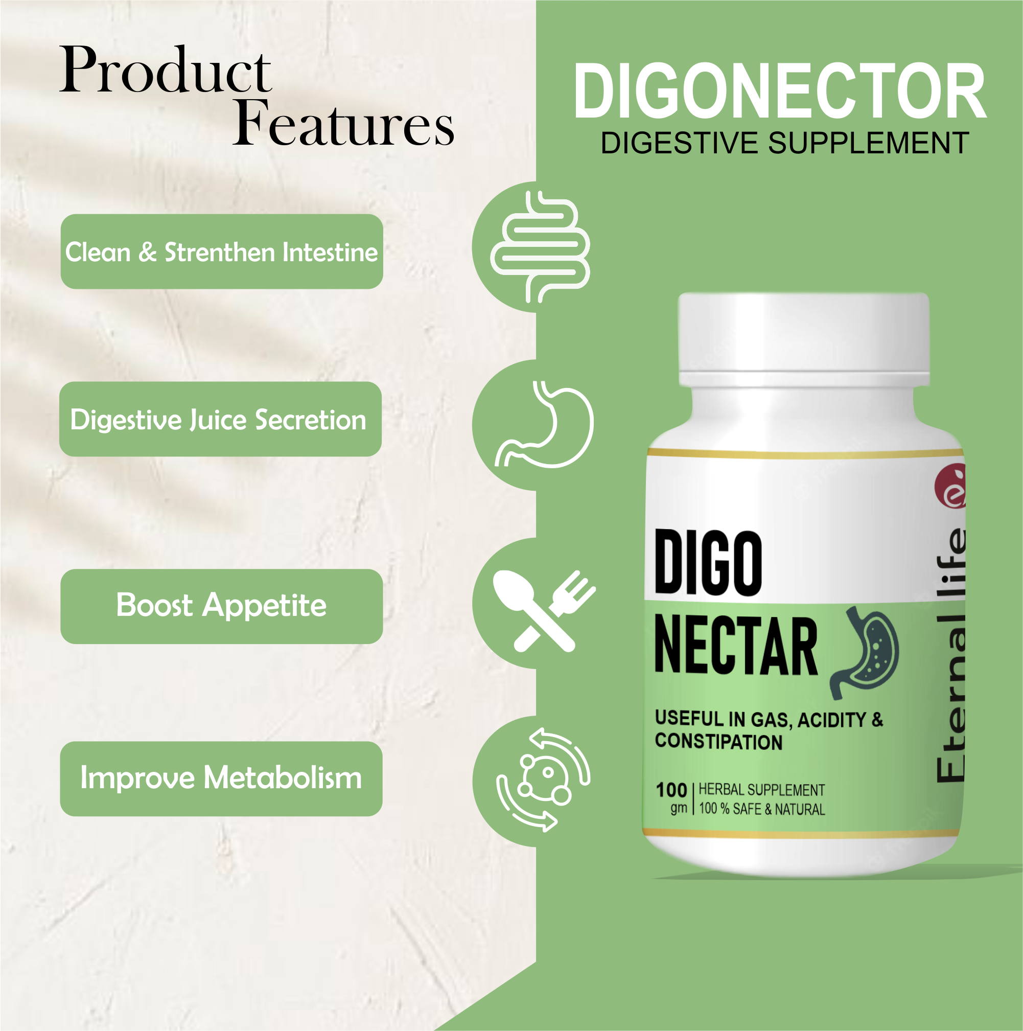 Eternal Life Digo Nectar Powder for Digestion & Acidity