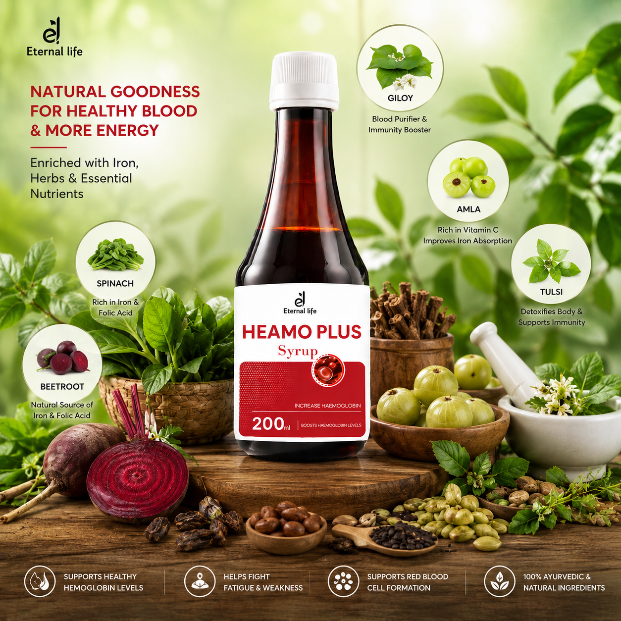 Heamo Plus Syrup – Support Your Hemoglobin Naturally 200ML