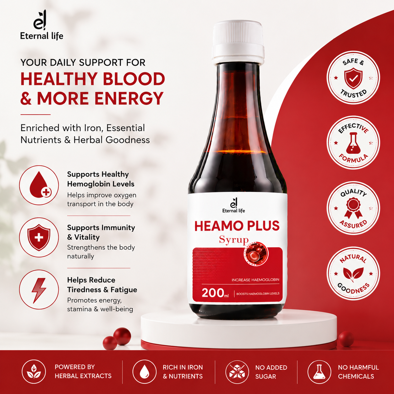 Heamo Plus Syrup – Support Your Hemoglobin Naturally 200ML