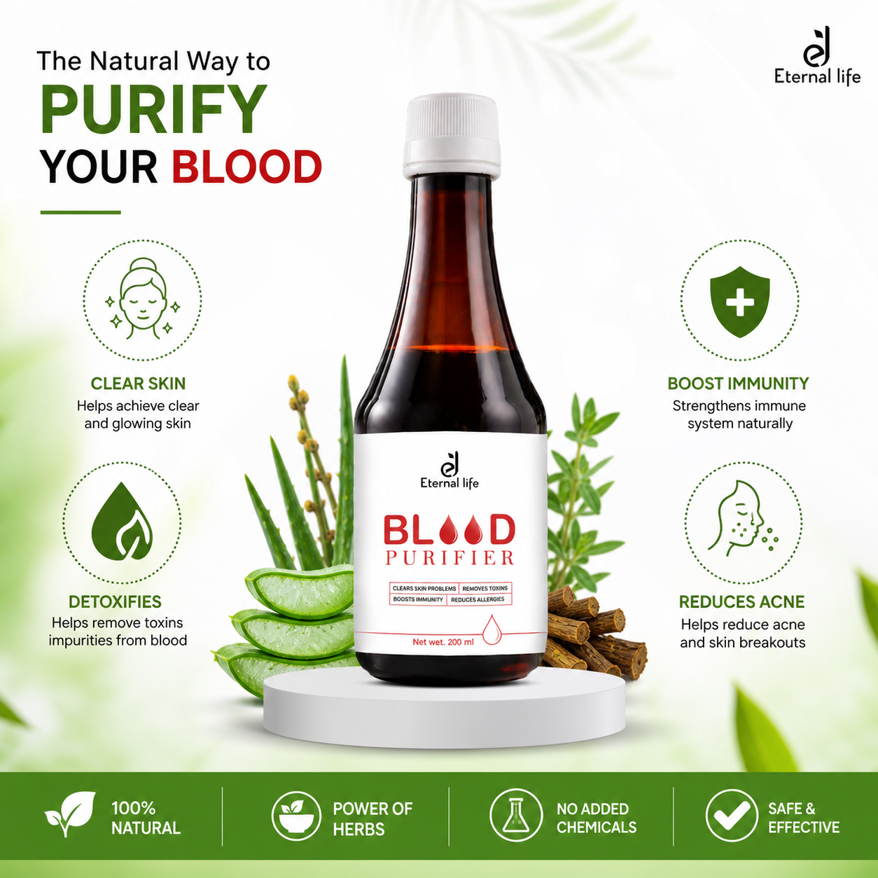 Blood Purifier Syrup – Daily Detox & Skin Wellness Support 200ML