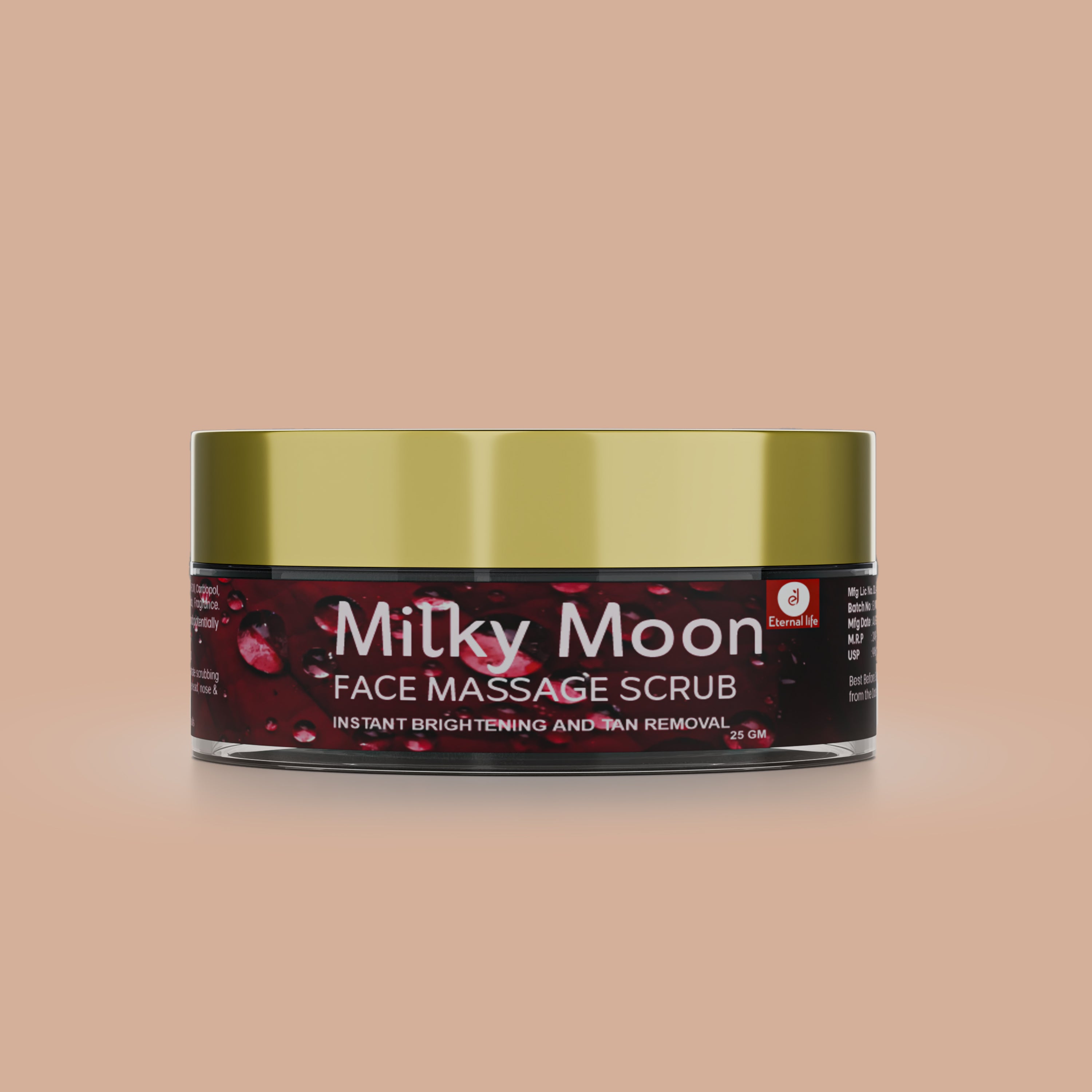 Milky Moon Herbal face Scrub - Brightening & Tan Removal